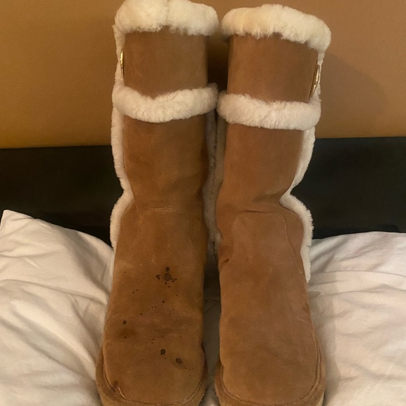 Authentic Michael kors suede fur boots tan - Picture 11 of 11